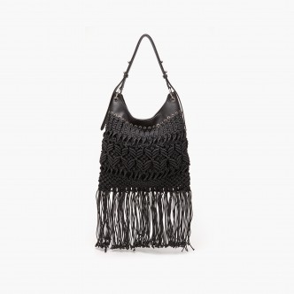 Borsa a mano Fringe Nero la...