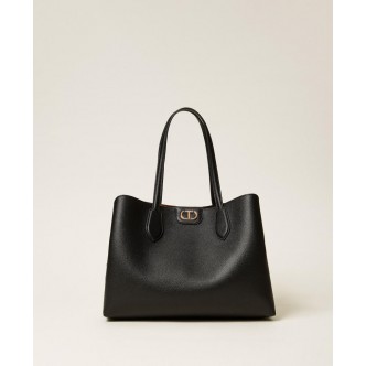 Borsa shopper bicolore con...