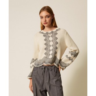 Maglia in misto lana con...