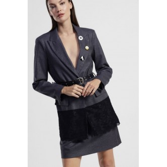 Blazer con bottoni, cintura...